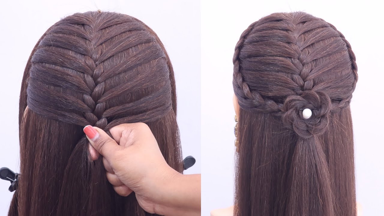 Make this simple beautiful open hairstyle for party | trending hairstyle for girls | open hairstyle