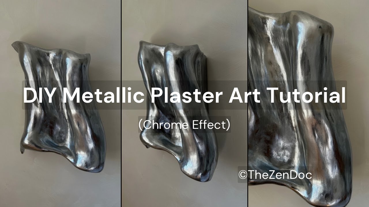 How To Make Metal Effect 3D Art | 3D Plaster Art Tutorial STEP-BY-STEP
