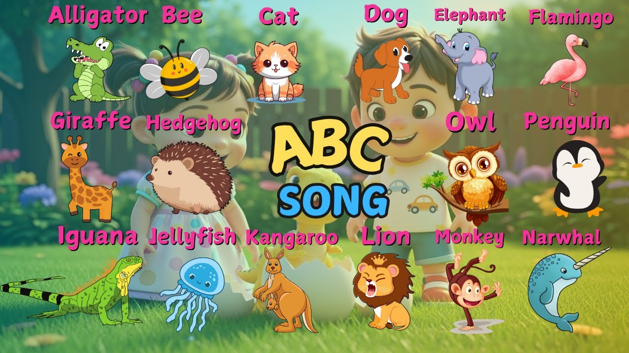A to Z Animal ABC Song 🐊🐝 | Fun Alphabet Song for Kids