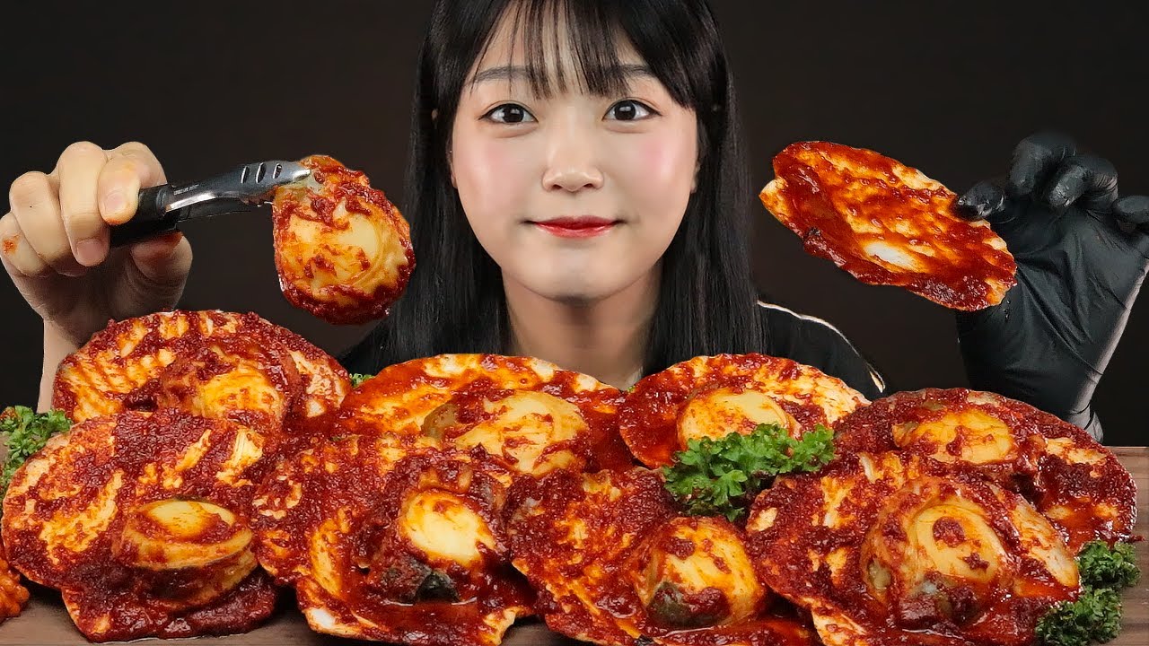 АСМР ЕДА Пряный паровой гребешок🔥 SPICY SEAFOOD BOIL MUKBANG