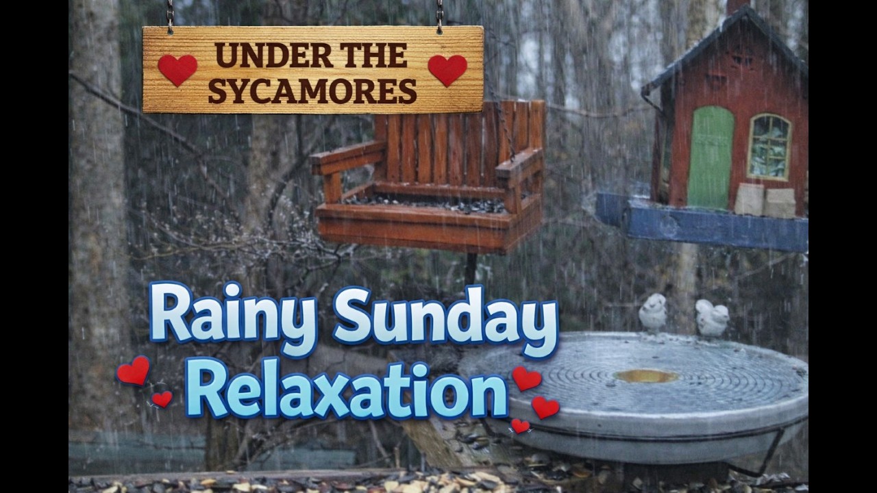 Rainy Relaxing Sunday- Under the Sycamores- Charlotte, North Carolina - #birdfeeder #birds #nature