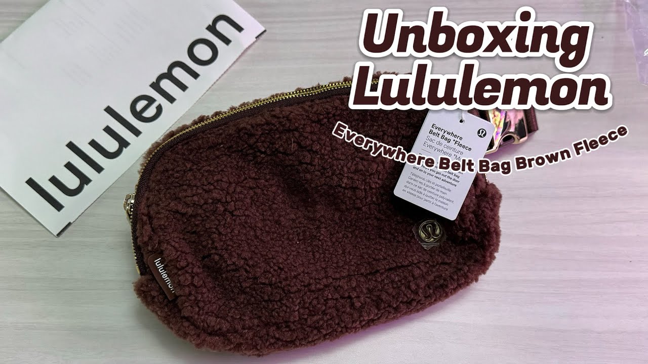 Unboxing Lululemon Everywhere Belt Bag Brown Fleece
