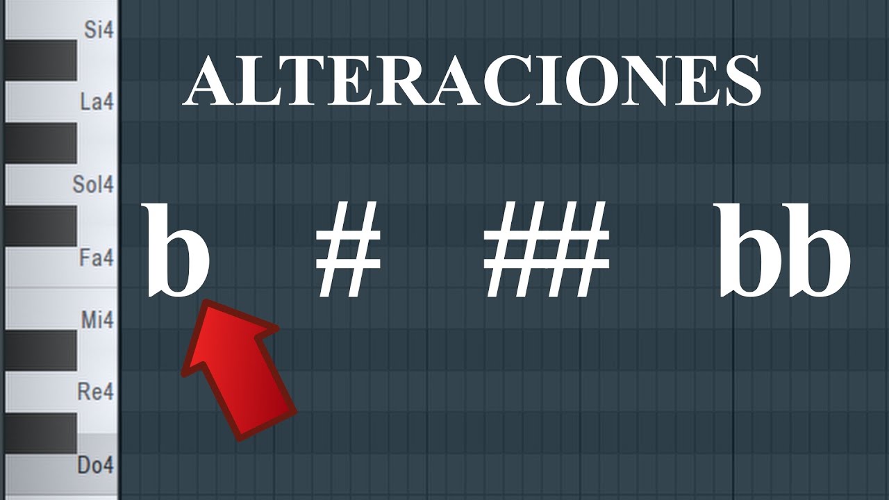 Como usar los Sostenidos y Bemoles (#, b, ##, bb)