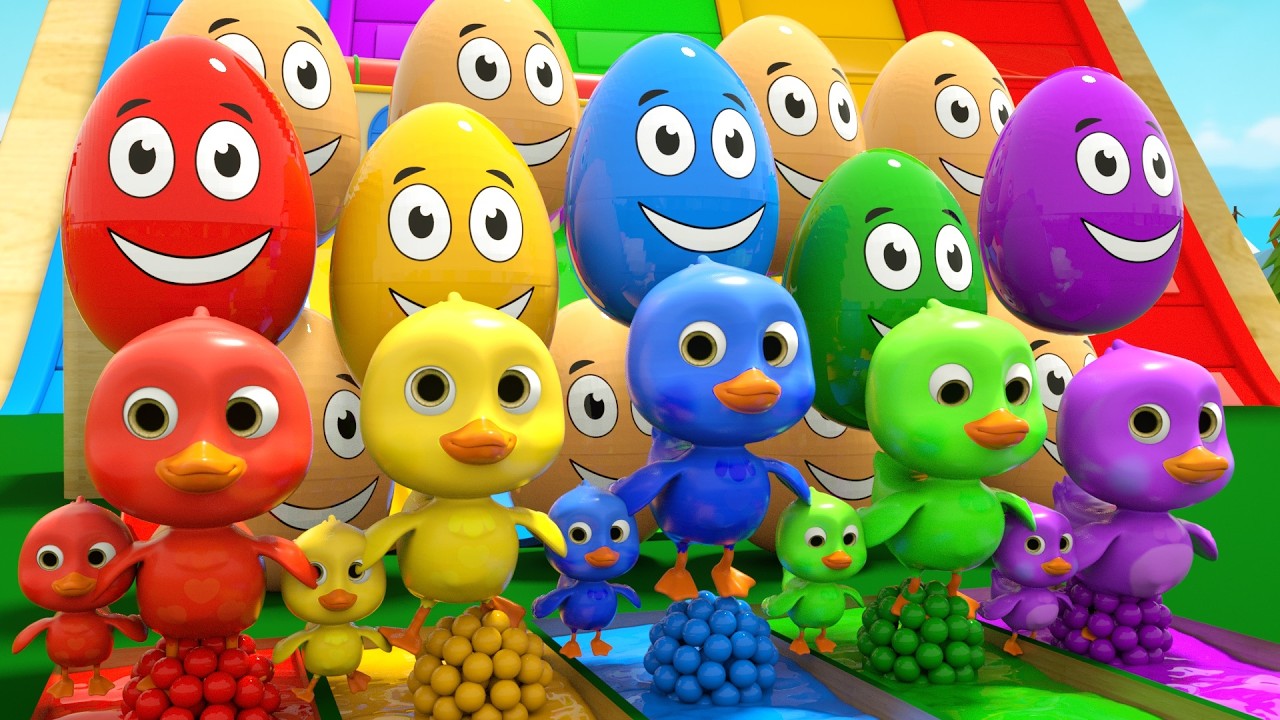 Aprender Colores y Números | Huevos de Colores en la Granja | Canciones Infantiles ZuLoo en Español