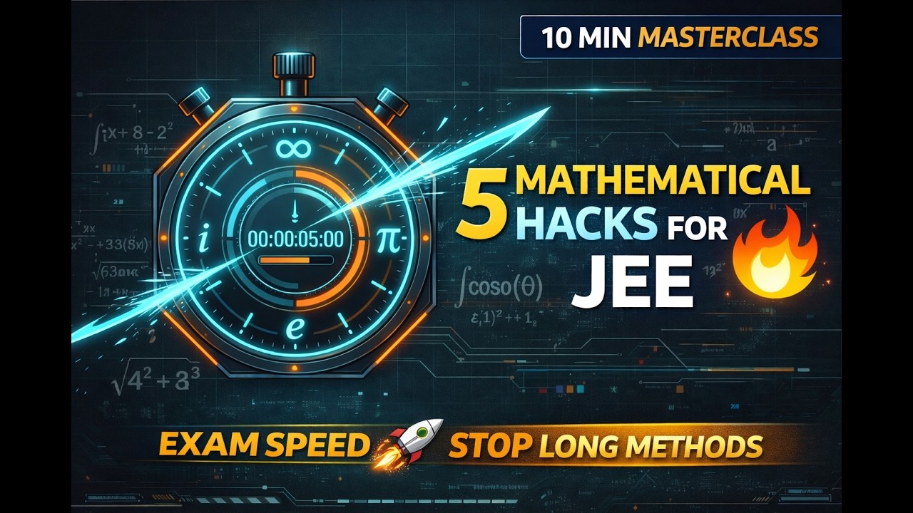 Mathematical Hacks for JEE 🔥 | Exam Speed Tricks | Class 11–12 Maths