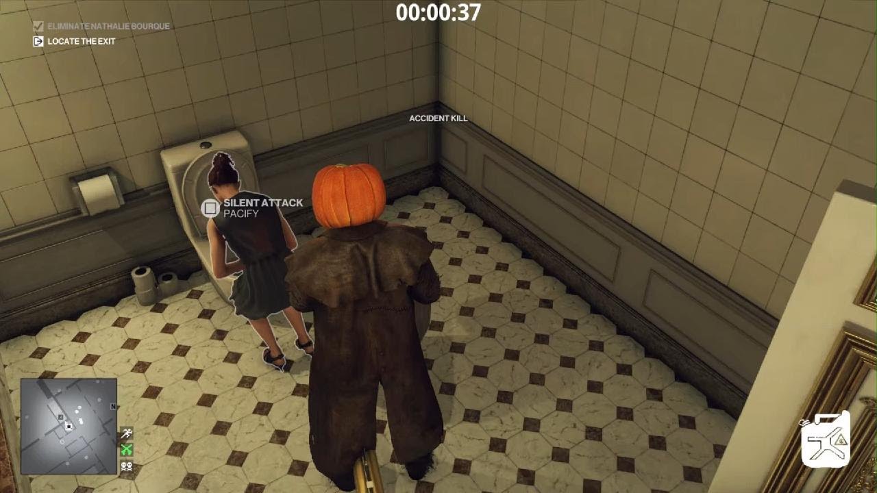 HITMAN WoA -  Psycokinesis Drowning - 1:06(My Contract)