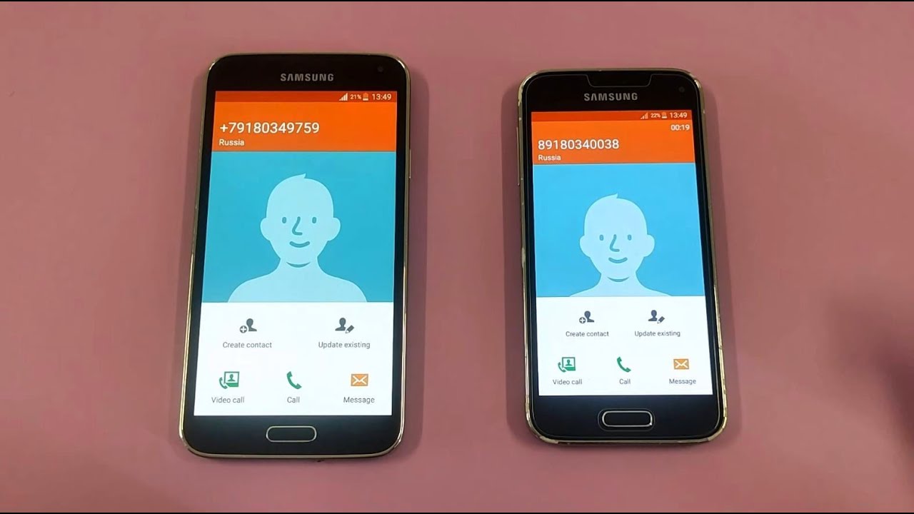 Samsung Galaxy S5 + S5mini Incoming call & Outgoing call at the Same Time