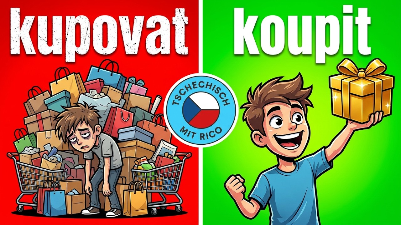 🛍️ Kaufst du FALSCH ein? kupovat vs. koupit | Tschechisch #40