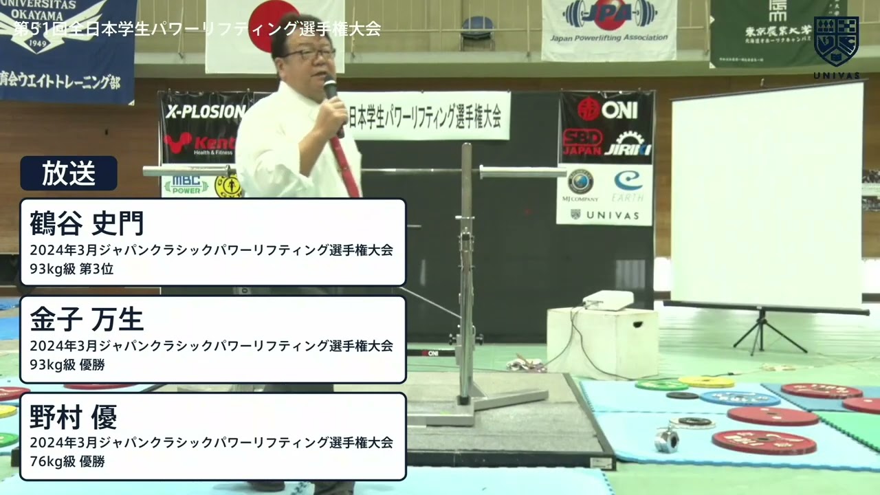 第51回全日本学生パワーリフティング選手権大会 : 2024年11月17日