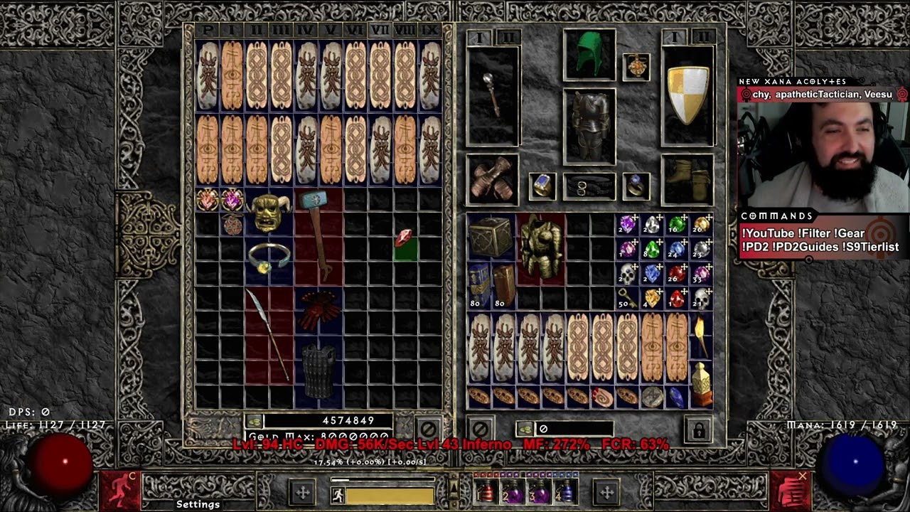 Unid Unique Sacred Armor Slam! - Speed Slam Session #4 - ~50 Mid-GG Items - HC PD2 S9