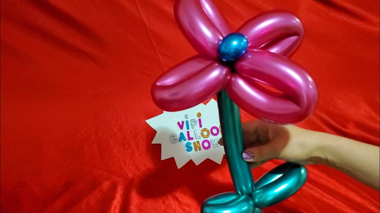 MAKING BALLOON FLOWER AND POPPING IT!!!