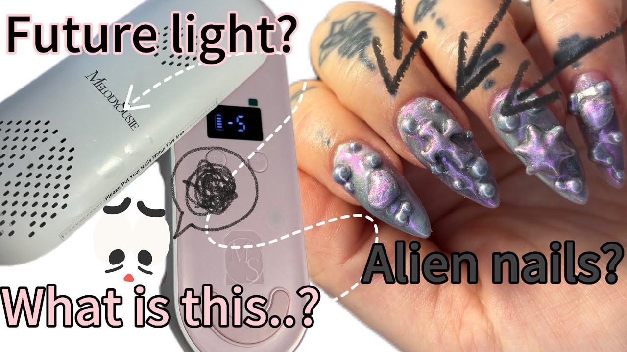 VIRAL PUFFY NAILS??? Testing a NEW nail lamp From @MelodySusieOfficial