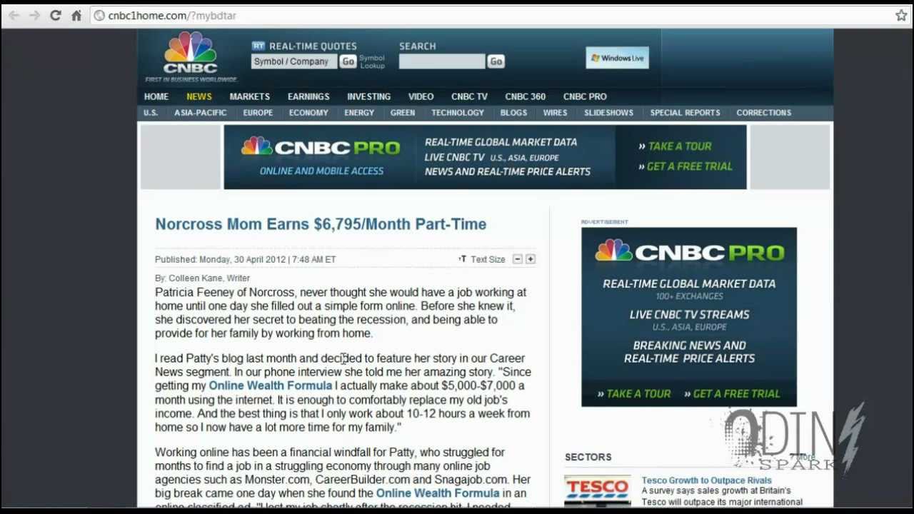 CNBC Work From Home Scam [scam alert]