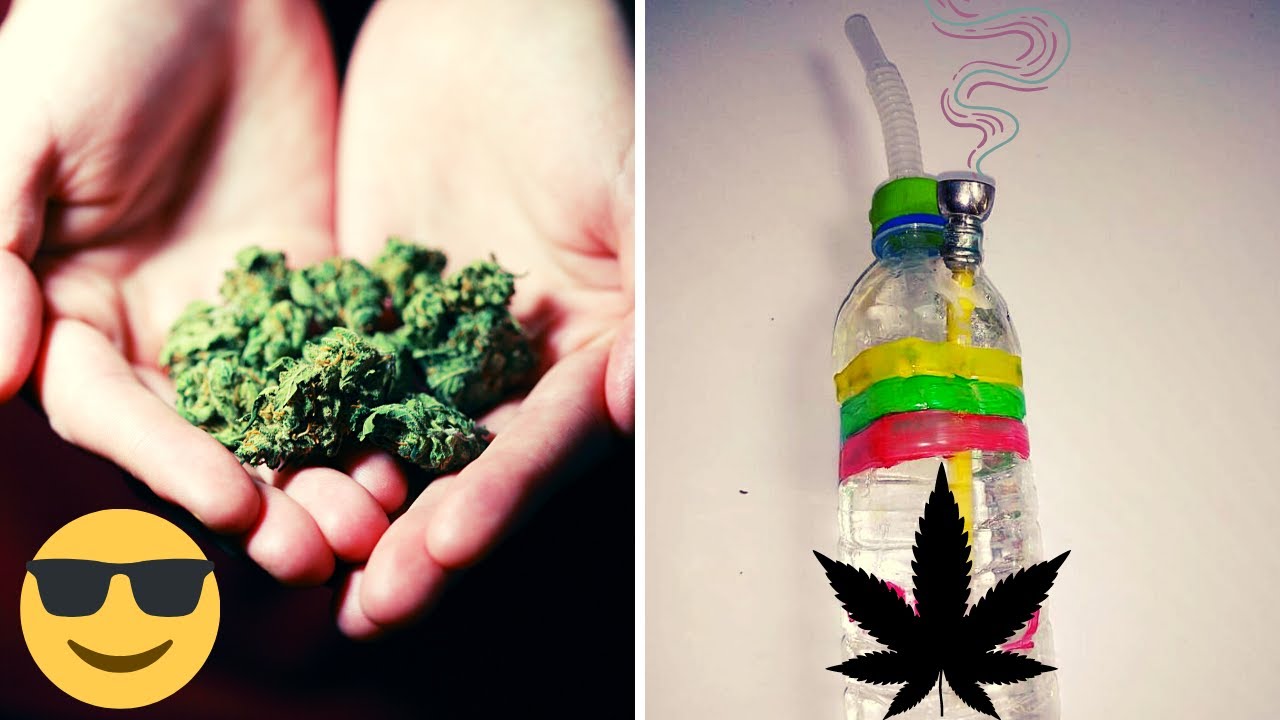 How to make a bong | water bottle bong | Smoke bong | No money needed | For weedy people.