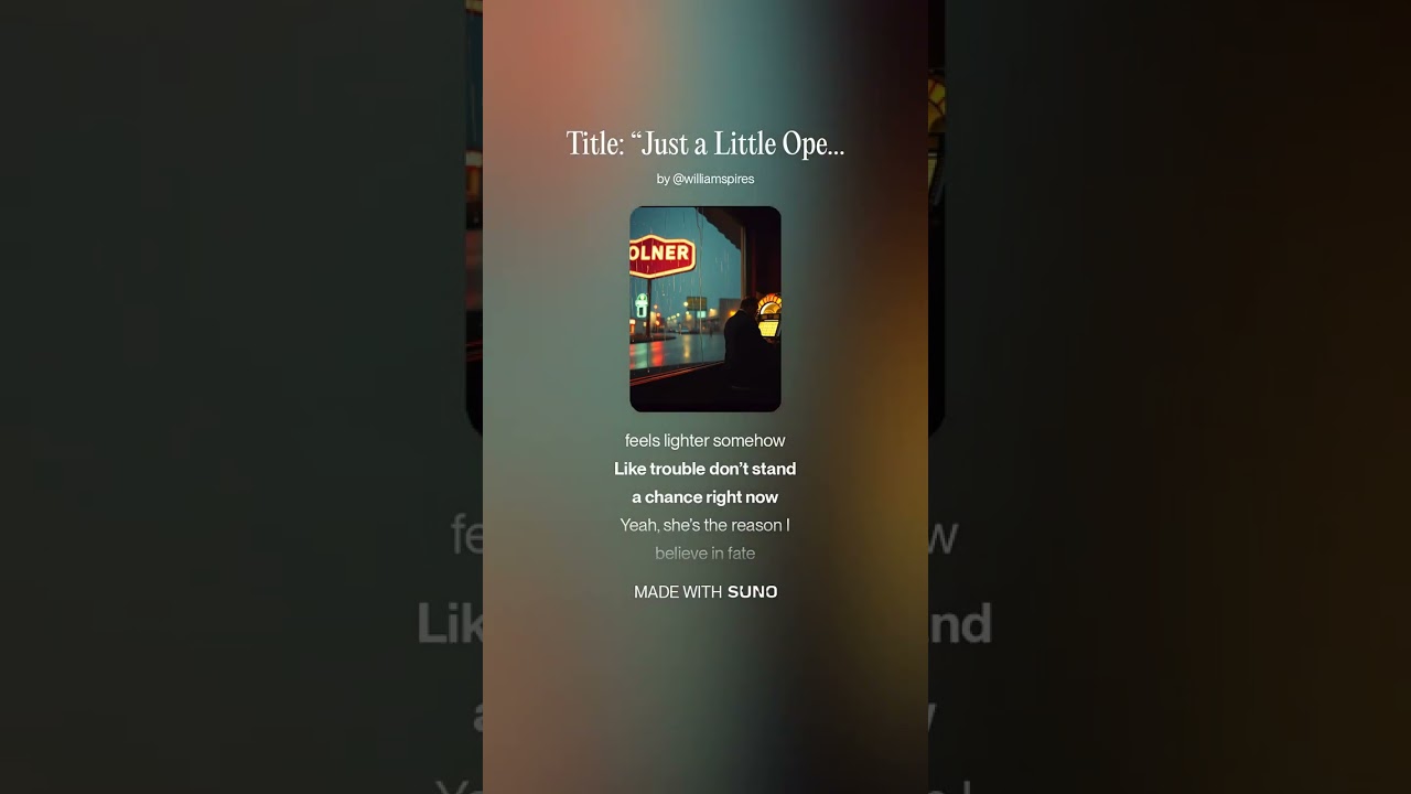 Just a little open