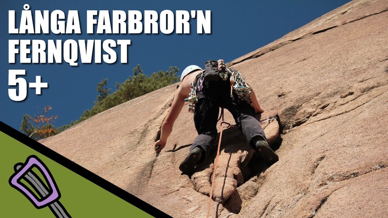 Thin start, thin cracks: Långa Farbror'n Fernqvist (5+), Brofjället | POV Trad Climbing