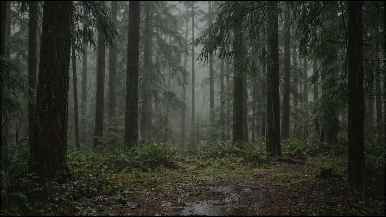 Gentle Night Rain with Soft Thunder – Calming Ambience for Focus, Study & Deep Sleep