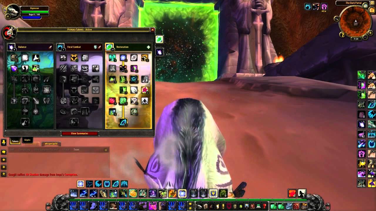 WoW PvP Guide: 2600+ Resto Druid Bigmoran - Talents & Glyphs