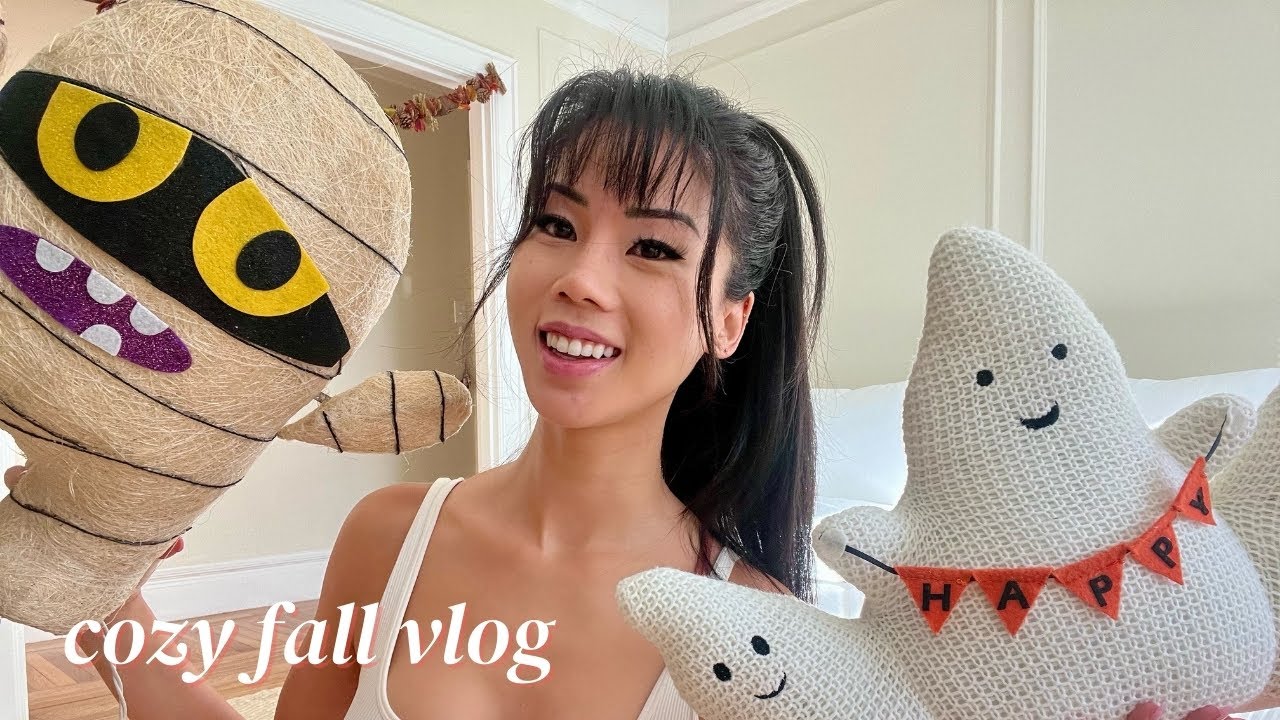 living in san francisco | cozy home vlog, buying a new couch, fall decorations