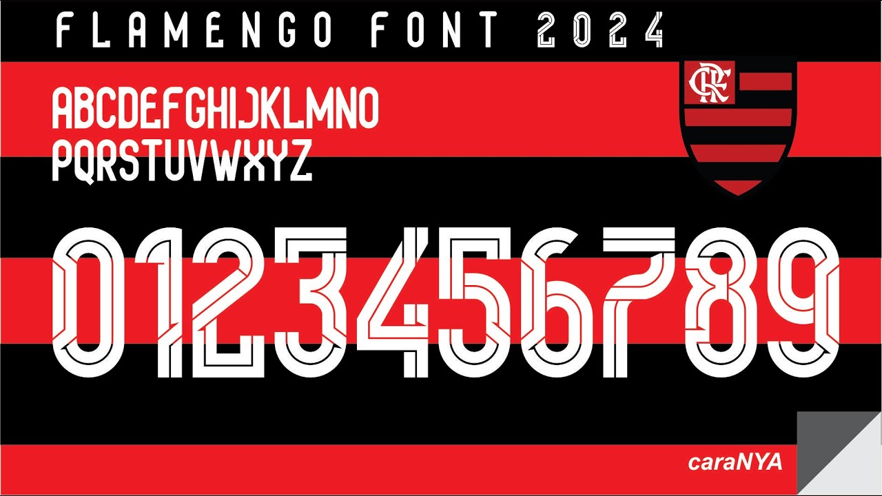Font Flamengo Adidas 2024 - 2025 - TTF | how to trace picture in corelDraw