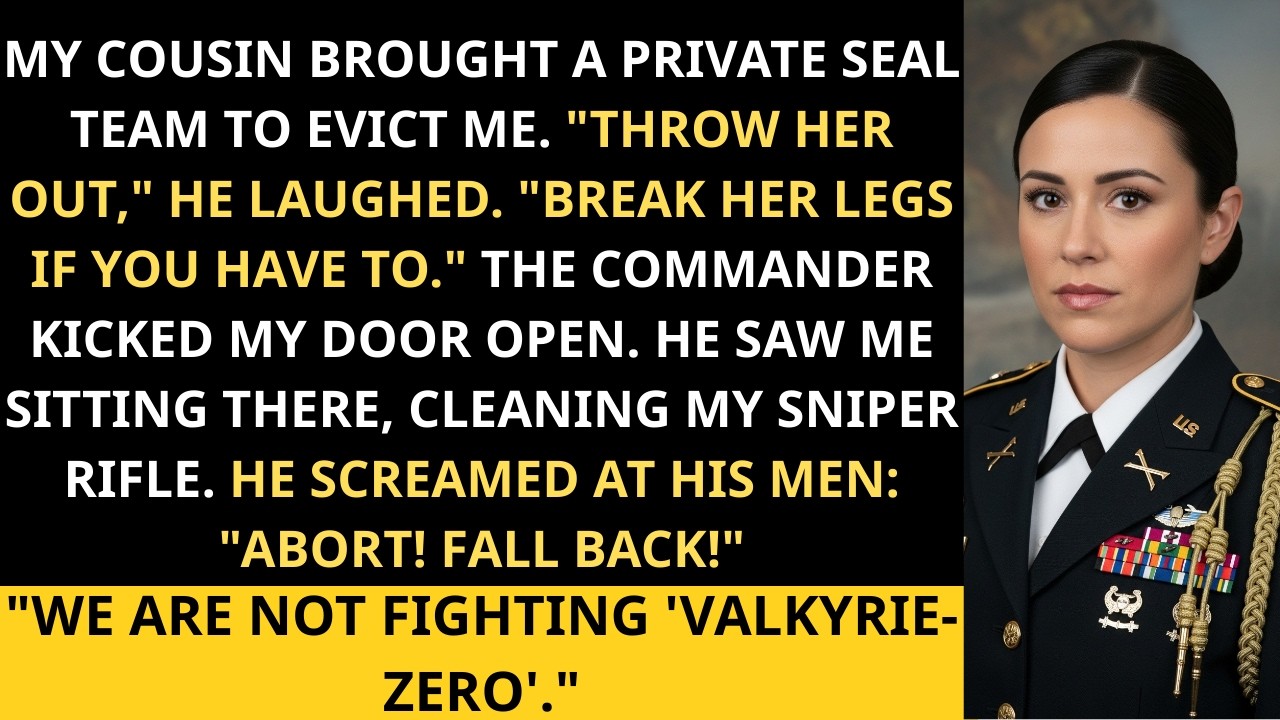 “Throw Her Out,” My Cousin Ordered His SEAL Team—Then They Realized Who I Was
