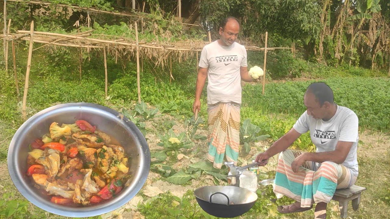 আজ রান্না হল আলু ফুলকপি টমেটো সাথে মাছ দিয়ে ঝোল // simple village vlog