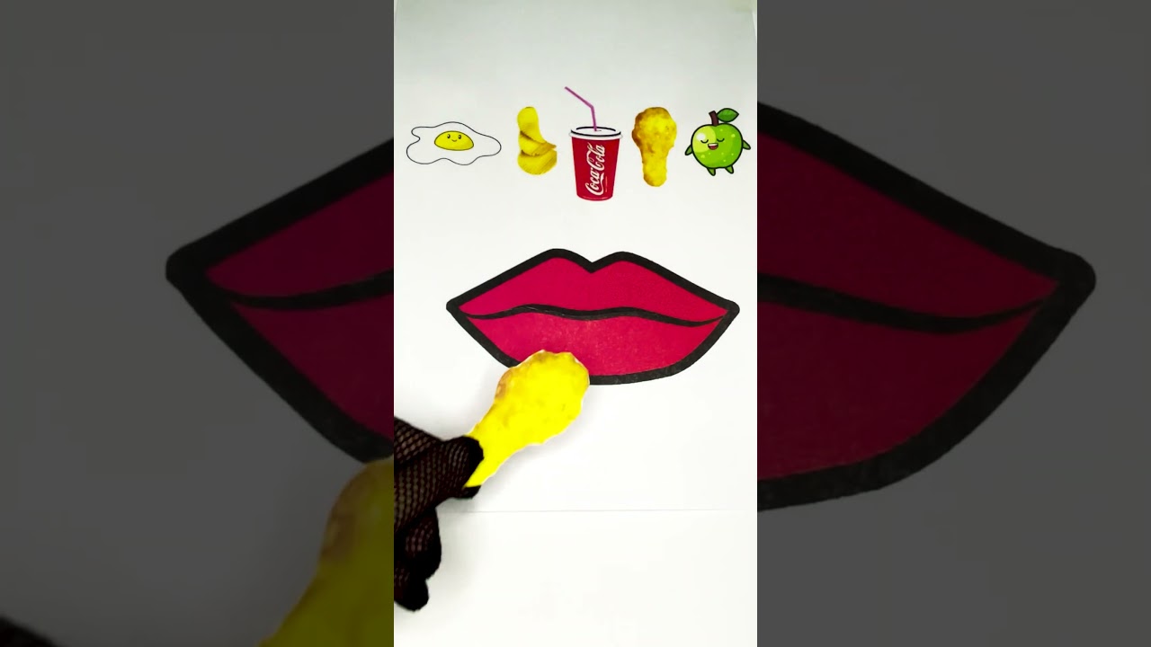 Eating Paper lips Asmr | Craft Paper Cut | 2023     #papercrafts #asmr #shorts #youtubeshorts