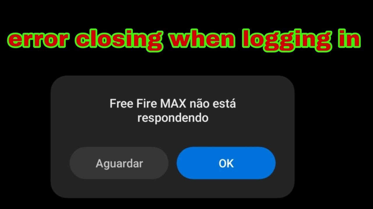 MOD FF FECHA AO TENTAR LOGAR? COMO RESOLVER