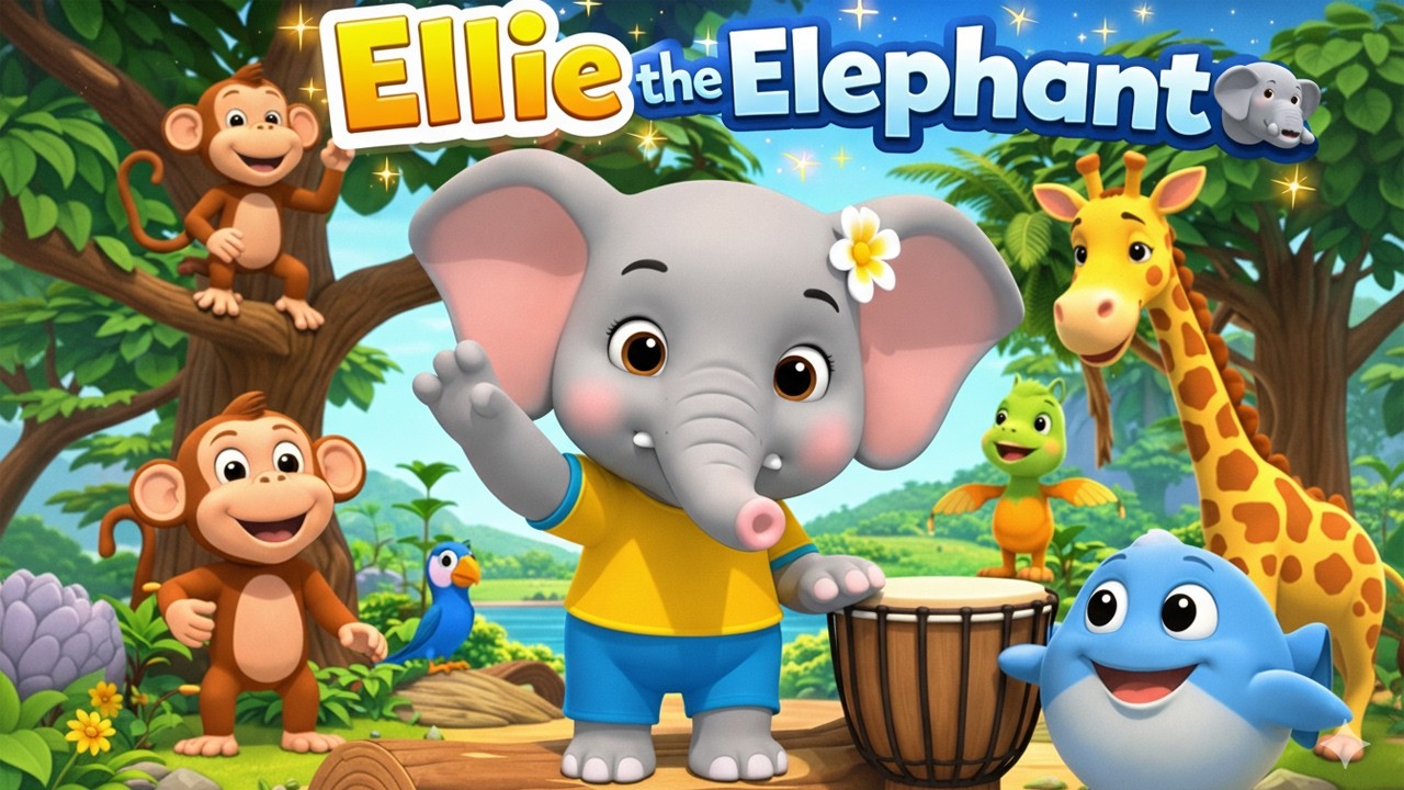 Ellie the Elephant 🐘 | Fun Nursery Rhyme for Kids #nurseryrhyme #kidsvideo #nurseryrhymes