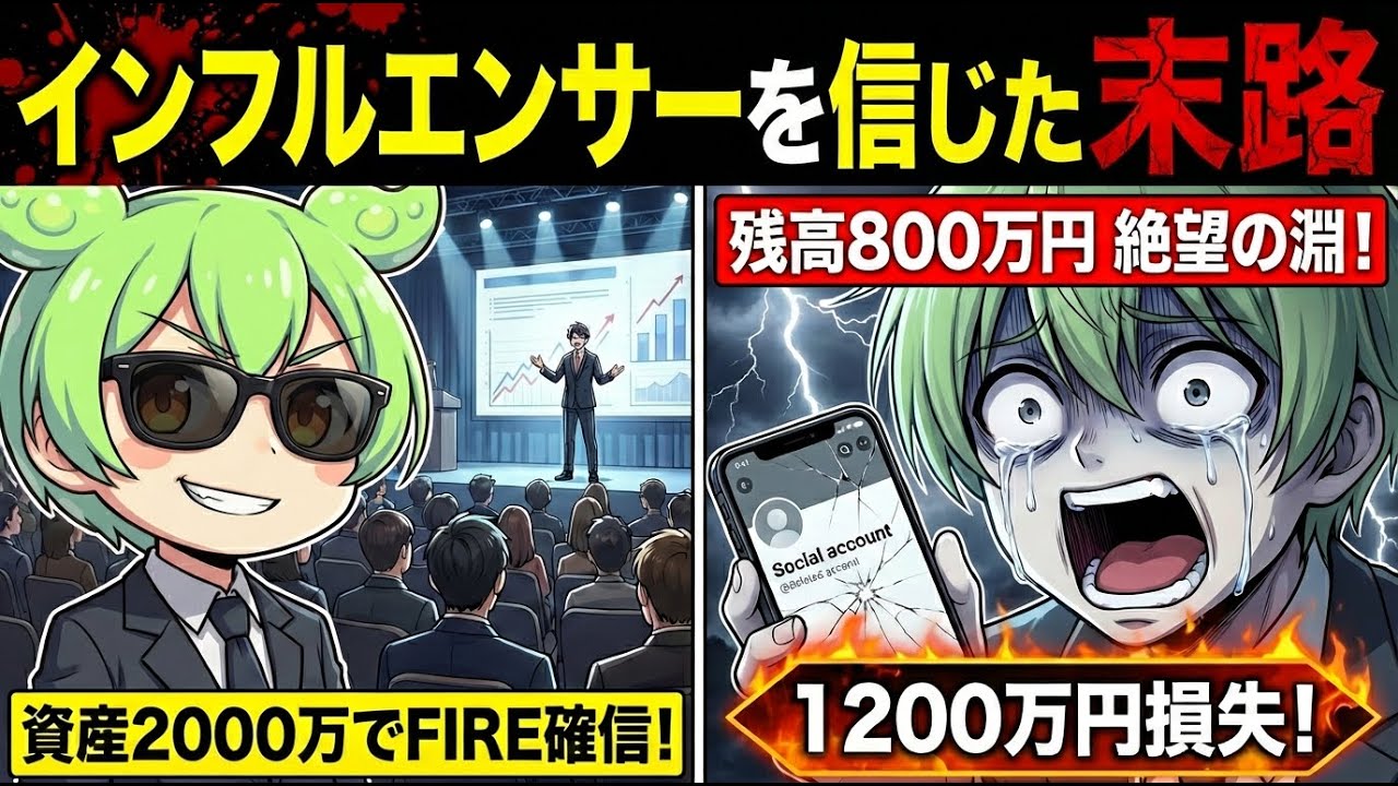 【地獄】インフルエンサーを信じた男の末路…資産2000万→残高800万「絶望の涙」【新NISA・S&P500】