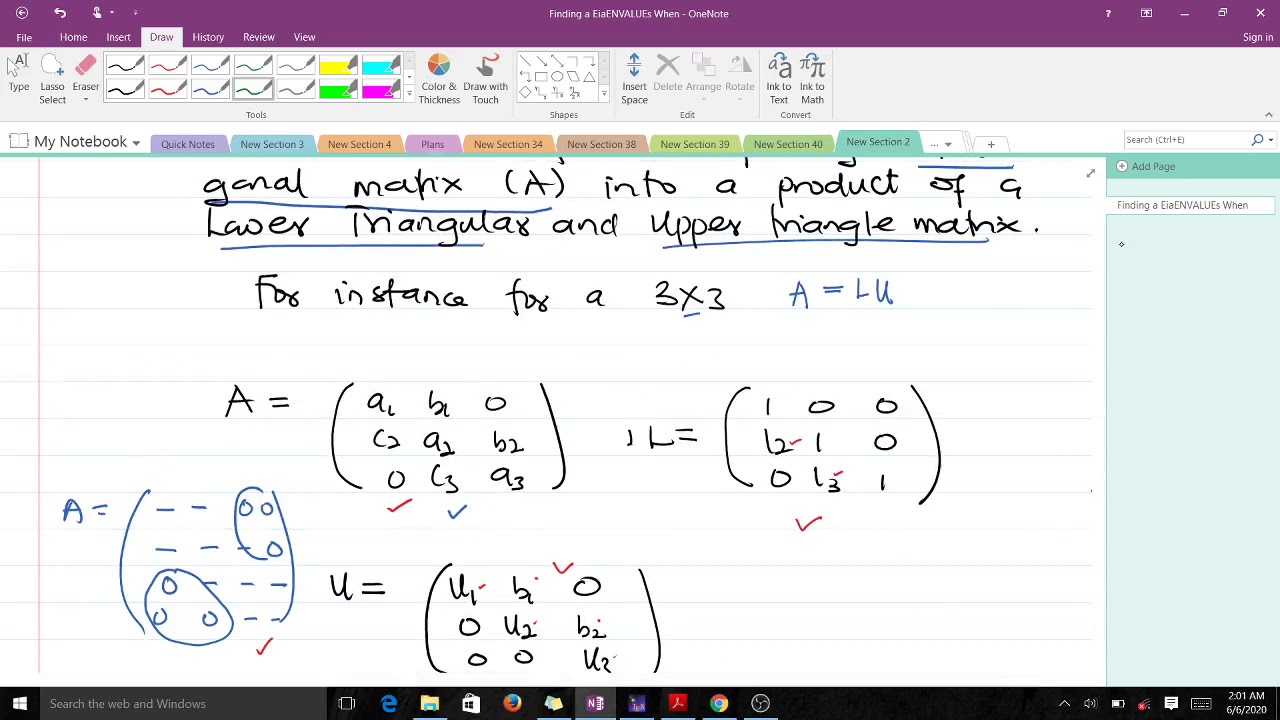Thomas Algorithm method for factorizing tridiagonal systems