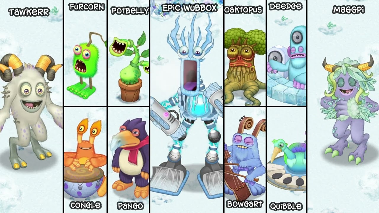 Cold Island but each Monster is Zoomed in! (Sounds Better)
