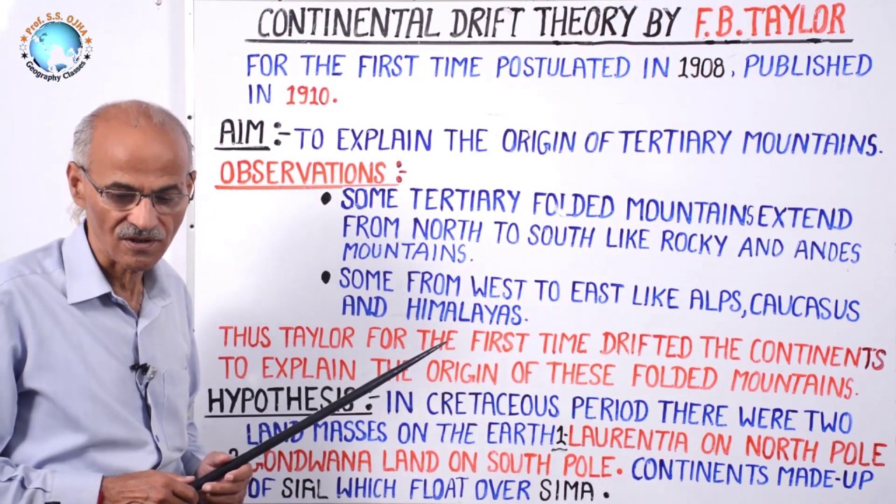 CONTINENTAL DRIFT THEORY BY F. B. TAYLOR //Lesson-4 //By-SS OJHA SIR