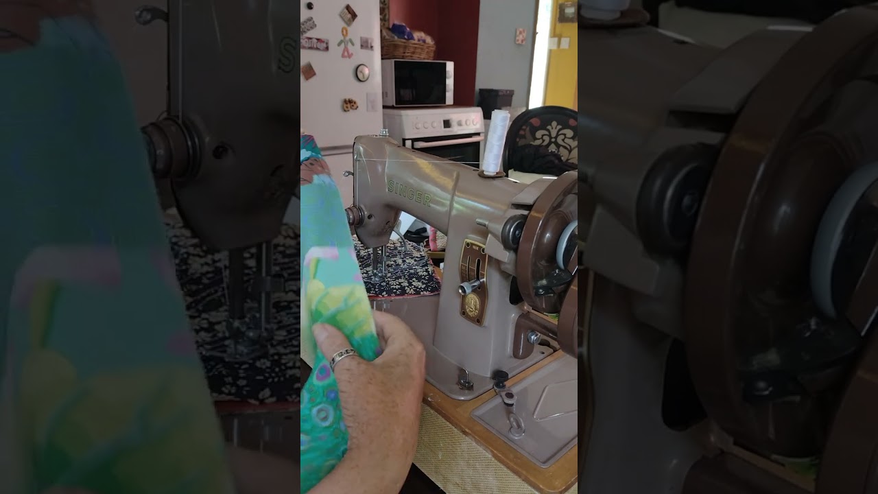 Saturday morning with my vintage singer sewing machine