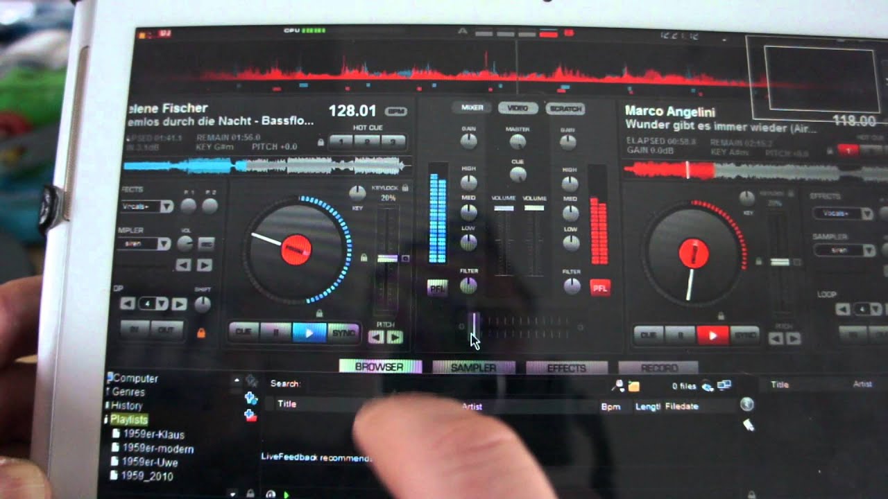 Virtual DJ auf Samsung Galaxy Tab 2 10.1