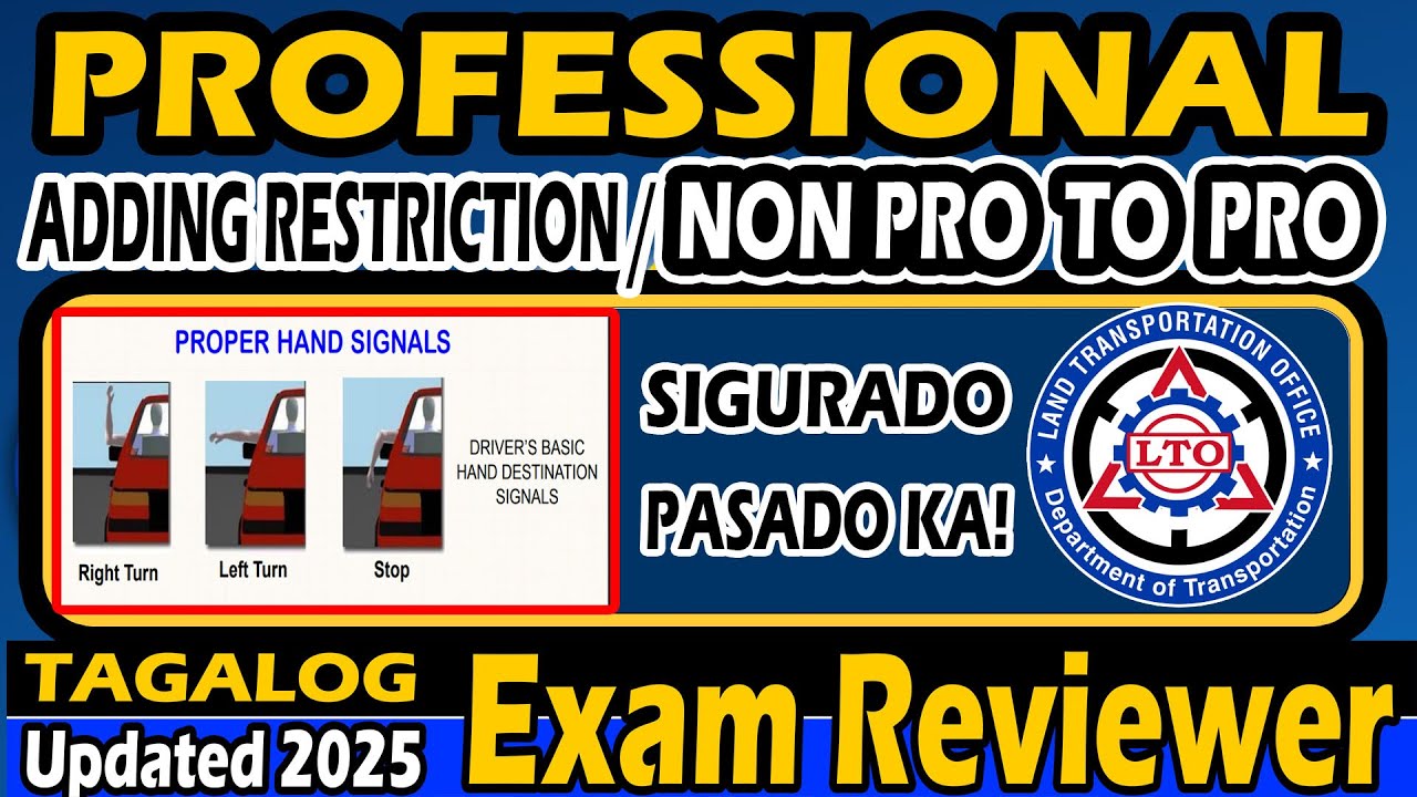 2025 LTO EXAM REVIEWER TAGALOG | PROFESSIONAL DRIVERS LICENSE | CDE VALIDATION EXAM