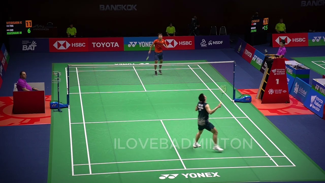Kunlavut VITIDSARN vs Meiraba Luwang MAISNAM - Thailand Open 2024