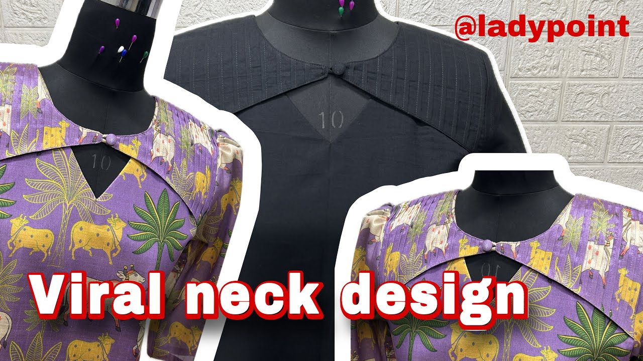 बनाने में आसान और viral हे ये neck design || simple yet elegant kurti neck design with pin tucks.