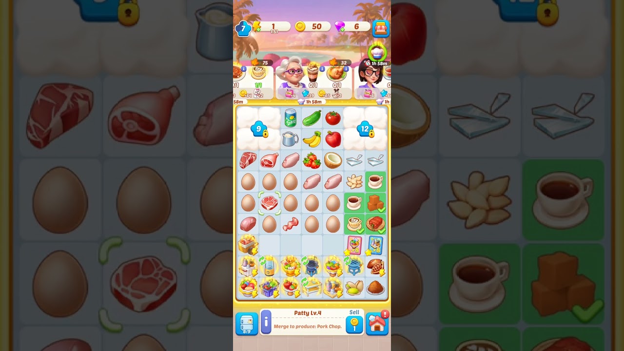 Merge Cooking: Theme Restaurant Android Mobile pt 5 Gameplay 