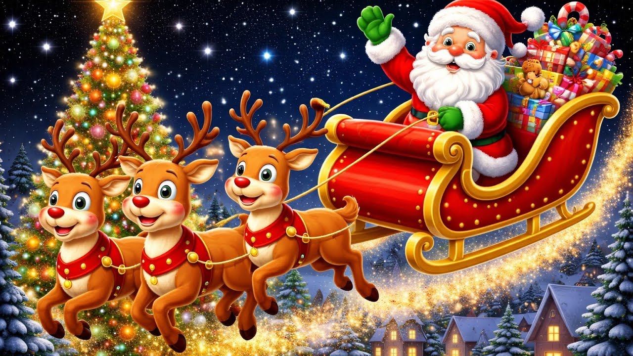 🎅Jingle Bell Jingle Bell | Christmas song | Cute Baby Cartoon | Merry Christmas Rhyme 2025 |