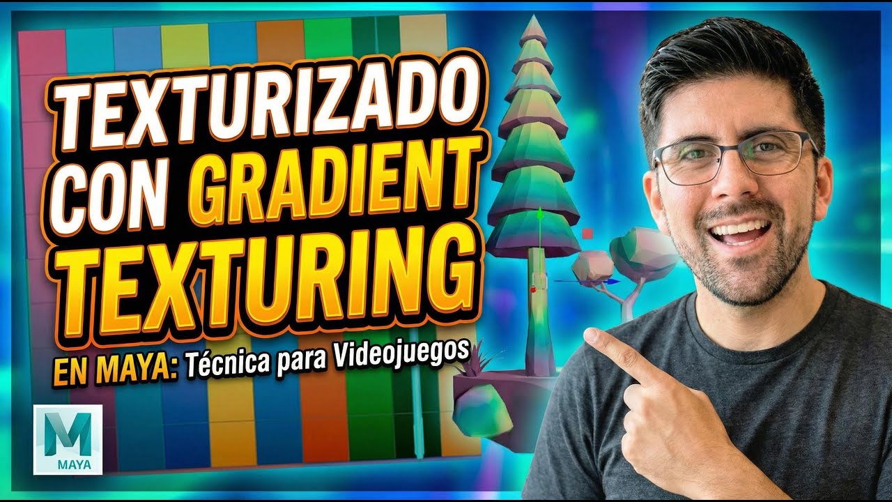 Texturizado con Gradient Texturing en Maya T&eacute;cnica para Videojuegos ⭐ ⭐ ⭐ ⭐ ⭐