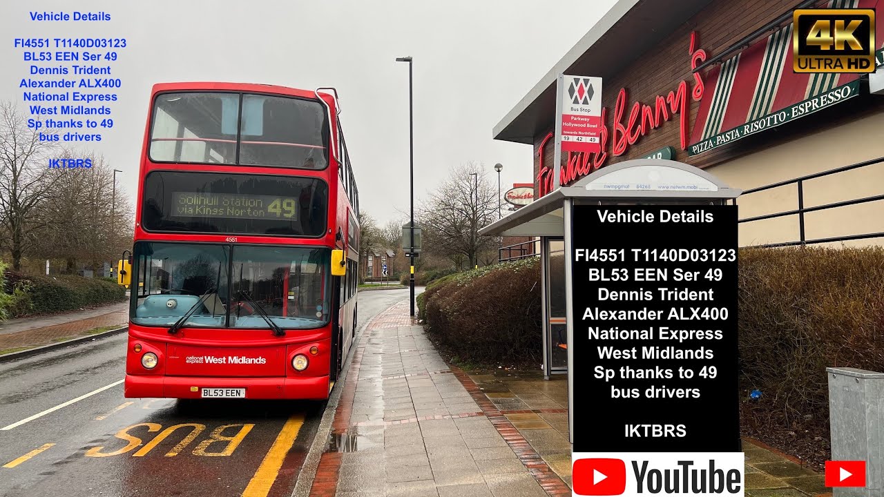BR 49 Rubery Great Park To Solihull Train Station   4K