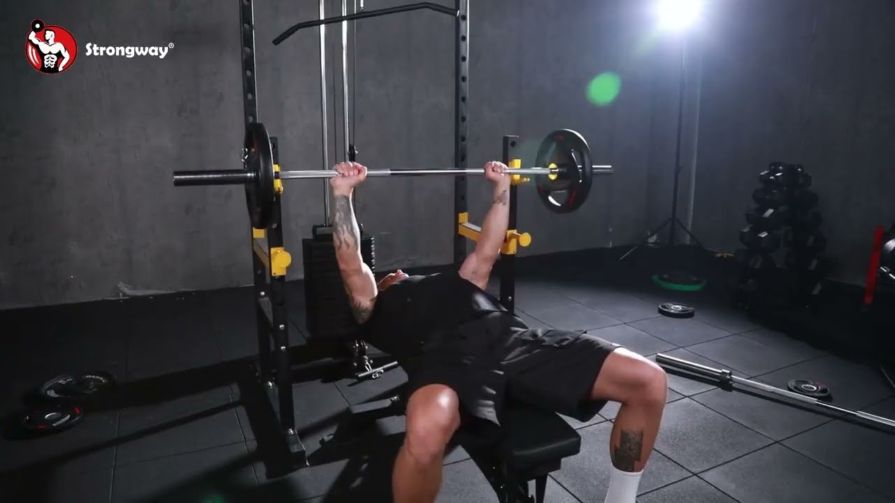 Half Power Rack with 75KG Weight Stack and Pulley System