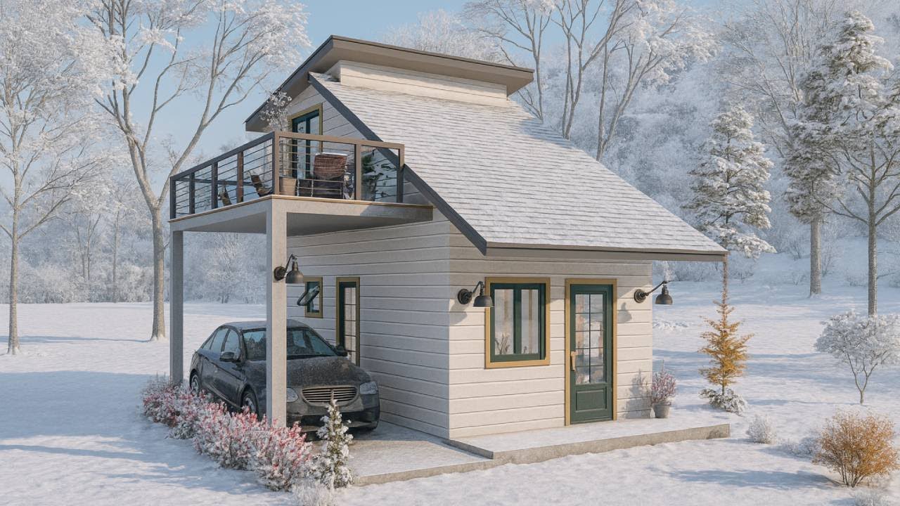 13' x 26' (4 x 8 Meters) Modern 2-Story Tiny House with Chill Balcony | Exploring Tiny House
