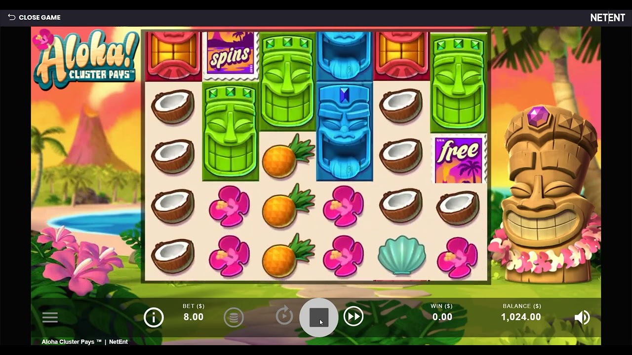 🌺🏝️🔥Aloha! Cluster Pays Slot by NetEnt