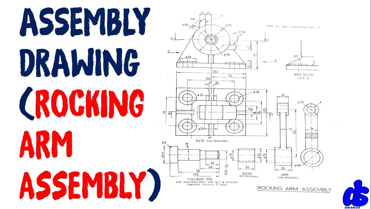 Assembly drawing for Rocking Arm Assembly
