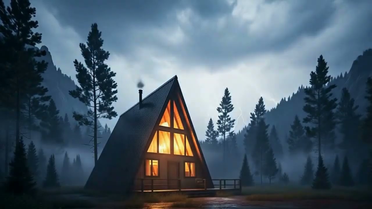 Stormy Weather For DEEP Relaxation With Wind Rain And Thunderstorm Sounds.