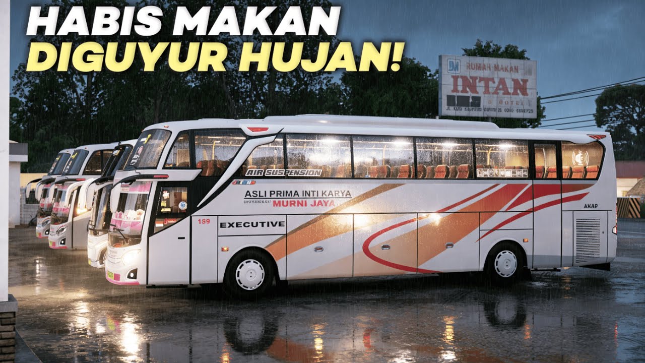 Suasana Dalam Kabin Dikala Syahdunya Hujan! Trip With Murni Jaya Jogja - Jakarta via Selatan #2