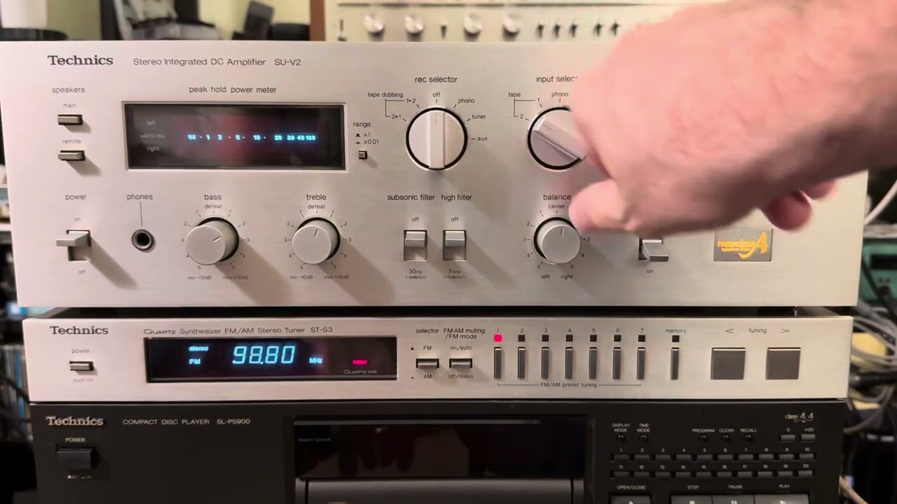 Vintage Technics SU-V2, стереоинтегральный усилитель постоянного тока, @FunwithVintageHiFi