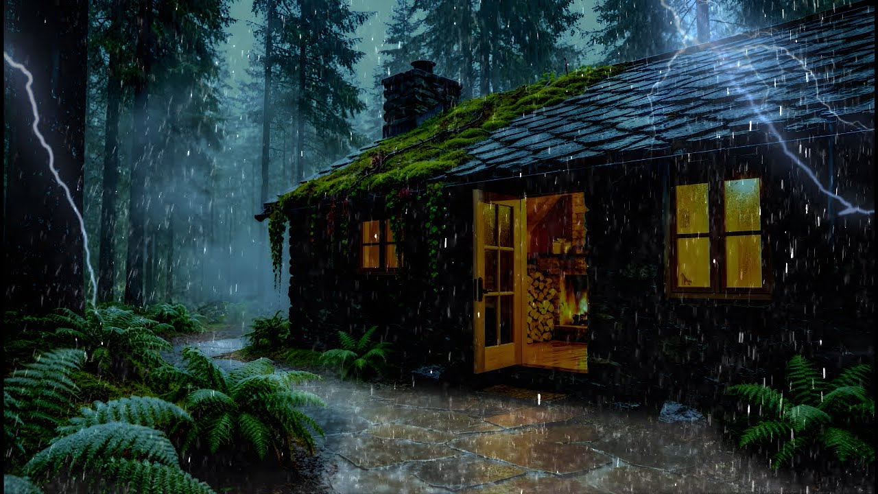 Rain Sounds for Sleeping - Thunderstorm Rain Sounds for Deep Sleep